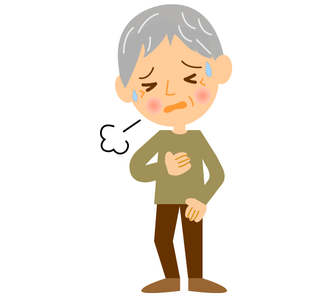 息切れしているイラスト図